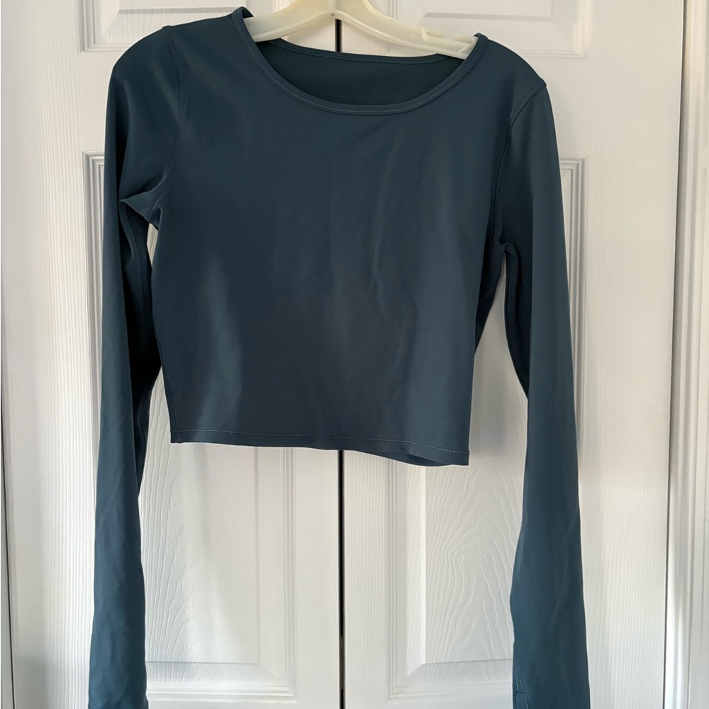 lululemon athletica Long Sleeve Crop Top - Blue